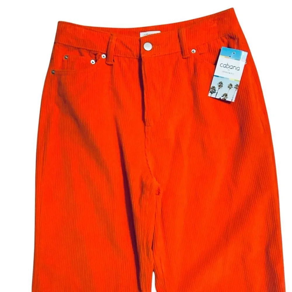 CABANA CROWN & IVY NWT Straight Leg Corduroy Pants *Red Spade 4